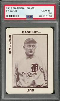 1913 National Game Ty Cobb – PSA GEM MT 10 "1 of 3!"